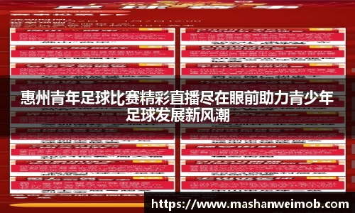 惠州青年足球比赛精彩直播尽在眼前助力青少年足球发展新风潮