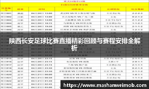陕西长安足球比赛直播精彩回顾与赛程安排全解析